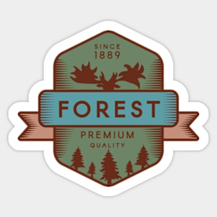 Vintage Forest Sticker